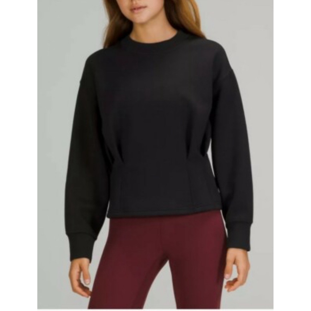 lululemon Gathered Waist Crew Pullover Size12 black